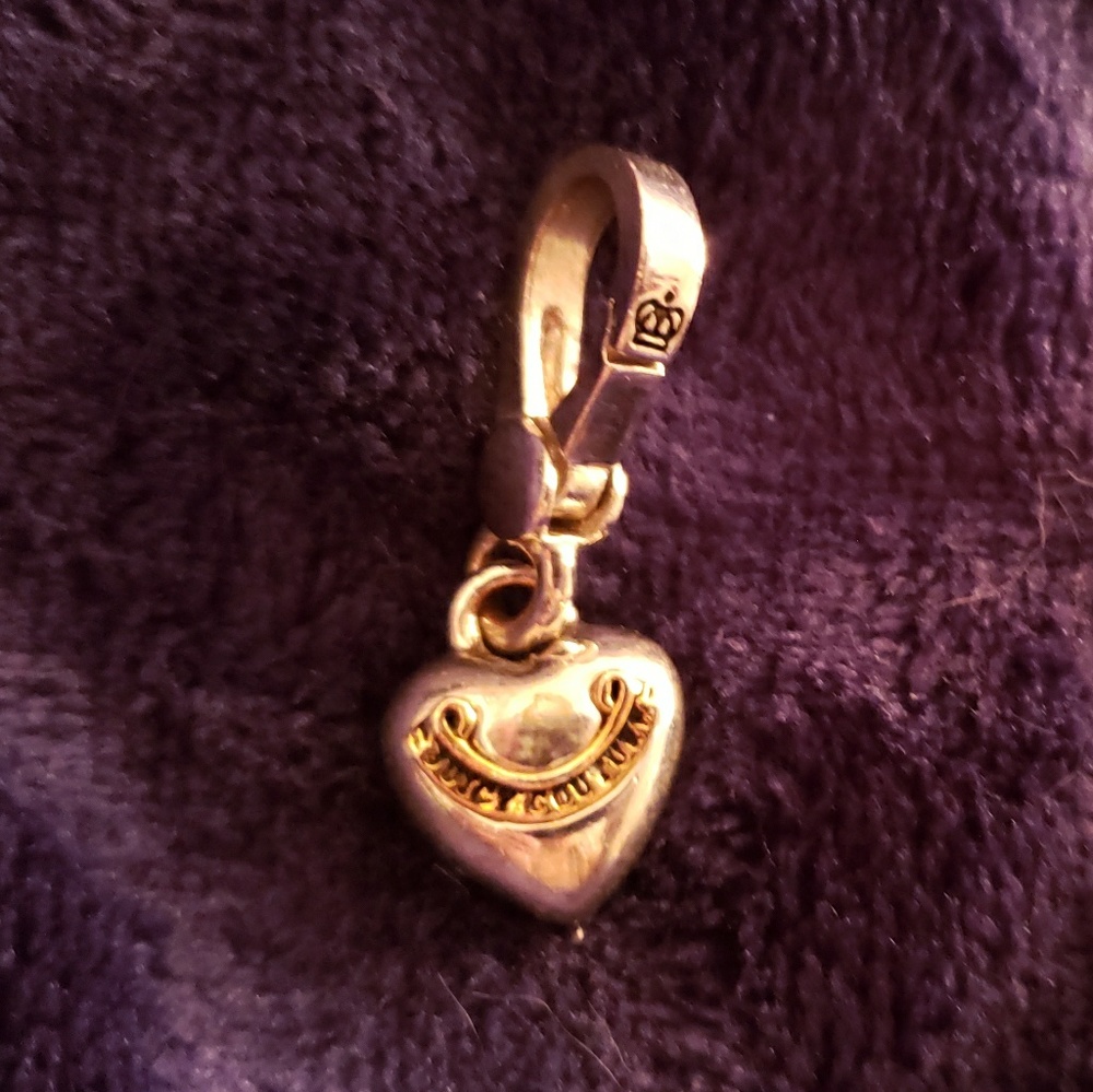 JUICY  COUTURE- Silver/Gold Puffy Heart Charm